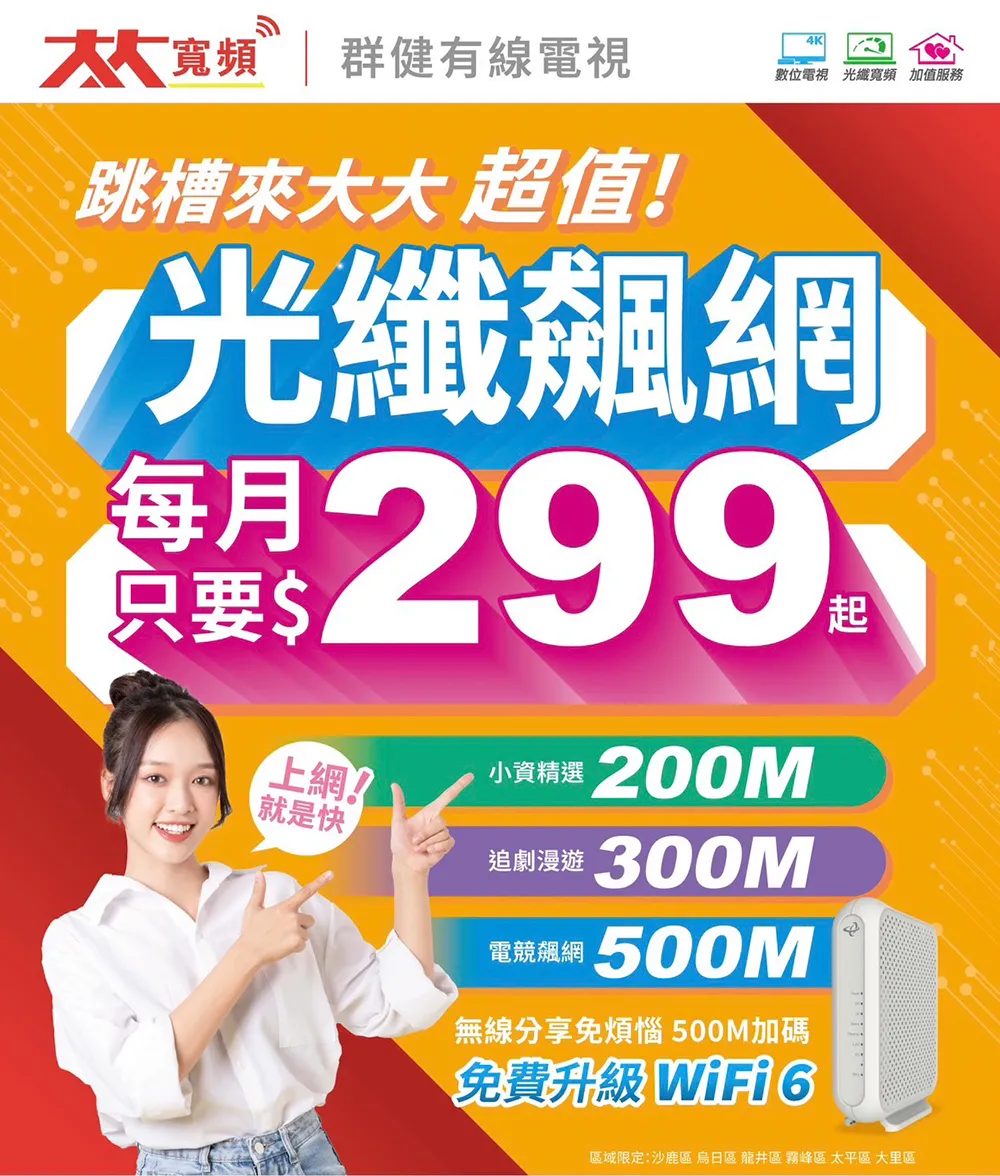 光纖飆網299元
