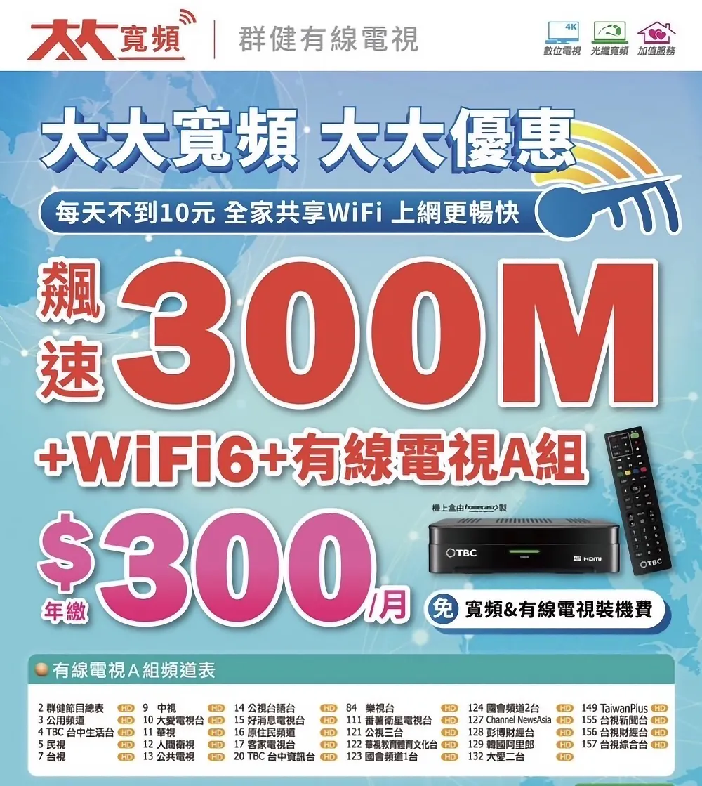 飆速300M年繳超優惠
